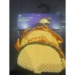 Petco Bootique Fish Taco Cat Costume XS Funny Food Halloween Outfit NWT